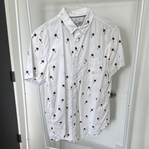 Sovereign Code White Shirt with Red and Green Floral Design